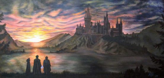 "Sigatüügas päikseloojangul" 2017 Akrüülvärvid lõuendil  100x50 cm
Erakogus